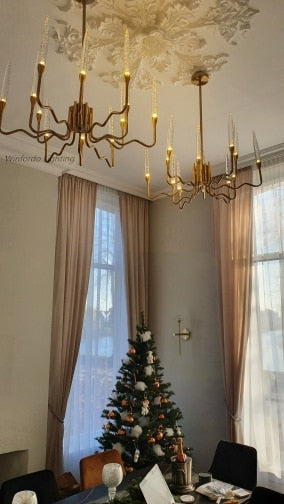 2023 Modern Luxury Light LED Crystal Chandelier Tree Branch Wedding Decoration Lamp For Dining Room Bedroom Winfordo IN STOCK