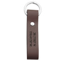 Personalized Leather Keychain, Personalized Coordinates, Messages, Names. Permanent Engraved. Anniversary Gift fo