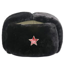 Soviet Badge Russia Ushanka Men Winter Bomber Hats Pilot Faux Fur Earflap Trapper Trooper Hat Russian National Emblem Snow Hats