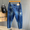 New High Quality Fashion Streetwear Men Jeans Motorcycle Hip Hop Ripped Hole Slim Retro Comfortable Male Denim Pants