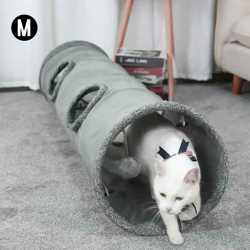 Funny Pet Cats Tunnel Toy 4 Style Play Tube with Balls Collapsible Crinkle Kitten Toy Rabbit Play Tunnel Tubes Игрушки для кошек