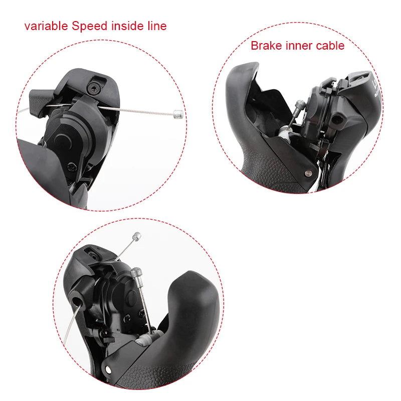 microNEW Road Bike Bicycle Shifter 2*10 Speed For 22.2-23.8mm Handlebar 7/8/9 Speed Dual Control Levers