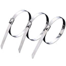20/100pcs Stainless Steel Cable Ties Metal Zip Tie Straps for Exhaust Wrap Multi-Purpose Heavy Duty Self-locking Fastening Rings