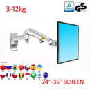 NB F150 3-12kg aluminum Gas spring Monitor tv wall bracket full motion 2 arm LCD 24"-35" LCD mount monitor holder led stand