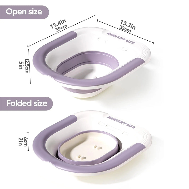 Folding Toilet Sitz Bath Pregnant Women Special Wash Basin Bath Tub Soaking For Pregnant Women Hemorrhoid Patient Care Basin