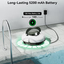 Redkey S100 Cordless Robotic Pool Cleaner Vacuum IPX8 Waterproof 5200mAh Recharge 130 Mins Self-Parking Swimming Pool Cleaner