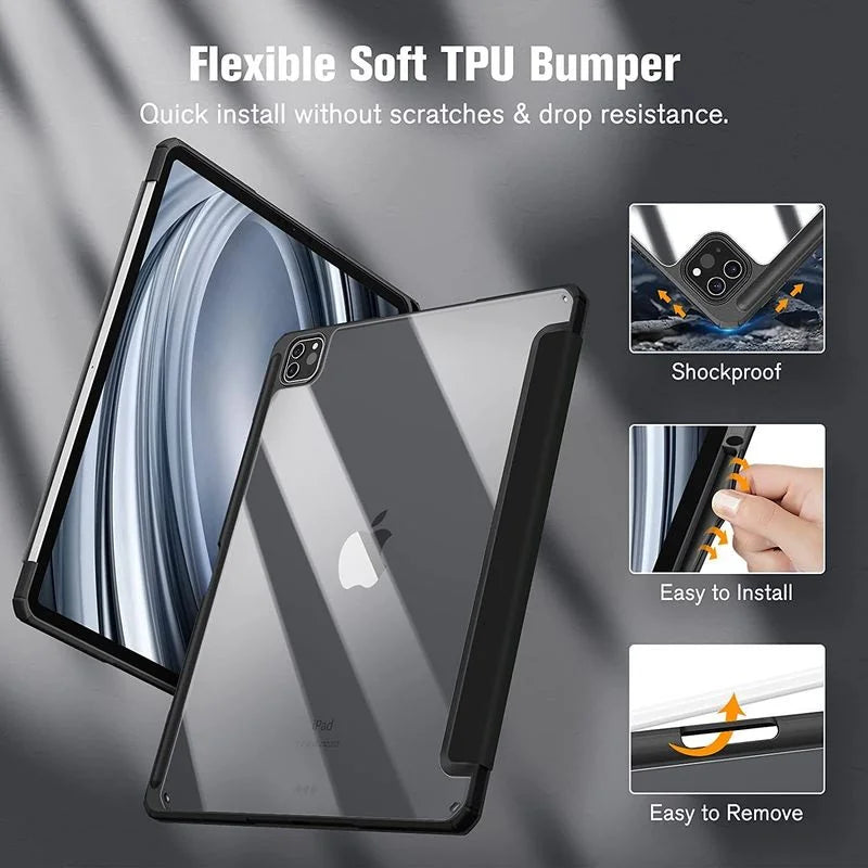 For iPad Pro 11 12.9 Case 2022 2021 2020  Tabet Cover for iPad Pro 11 Air 4 5 10.9 10 10th Generatuon Mini 6 Pencil Holder Cases