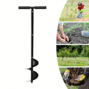 Manual Garden Auger Drill 6 Inch Cold-rolled Steel Handheld Soil Drill W/ Gloves Manual Post Hole Digger for Planting&Beach Use