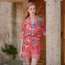 [Pink Dessert Dog] Summer Short-sleeved Pajamas Women's Ice Silk Thin Loose Large Size Home Clothes Two-piece Suit