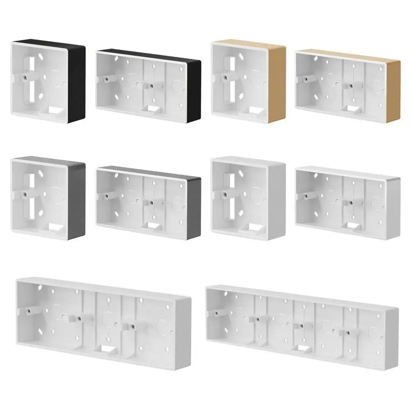 PVC Switch And Socket Apply On-Wall Mount 86 Type External Mounting Box Wall Surface Junction Box Switch Socket Box