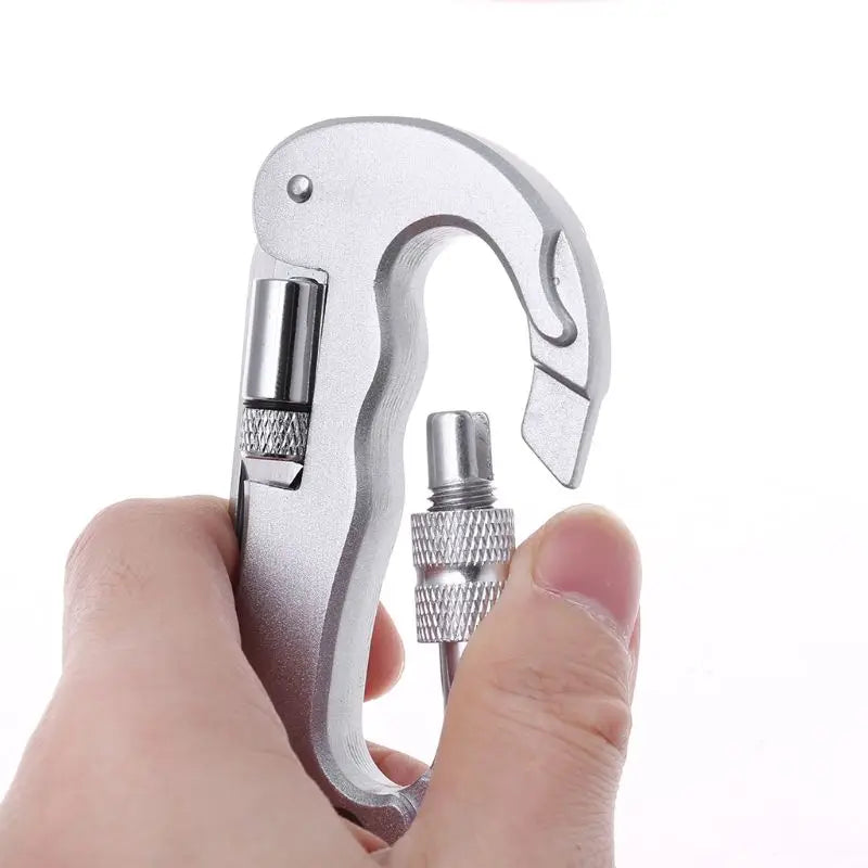 Multifunctional Outdoor Folding Tool Carabiner Hiking Camping Saw Knife Hanging Hook Buckle Karabiner