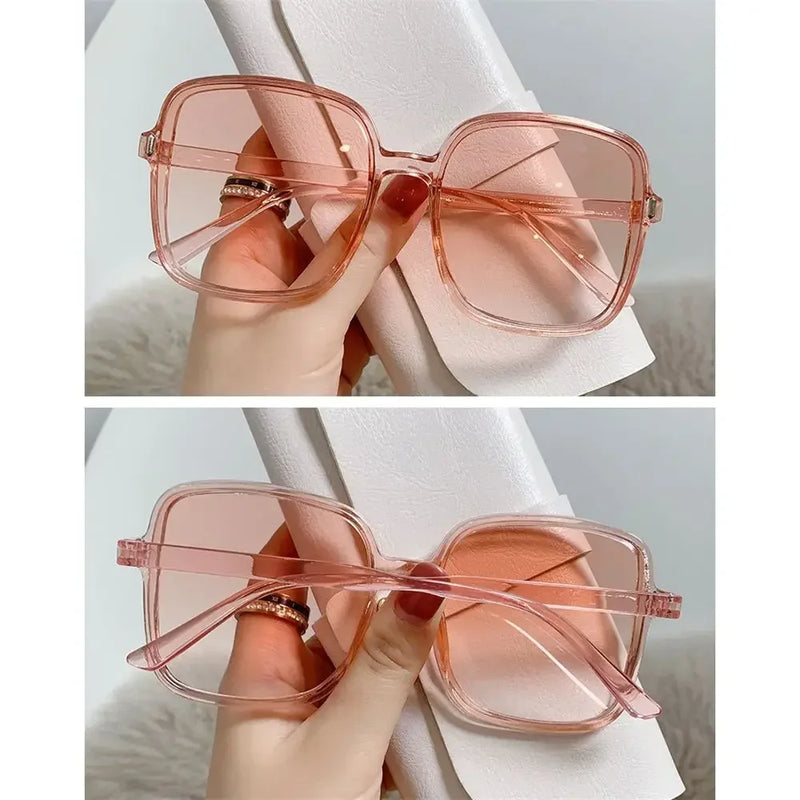 Fashion Square Oversized Sunglasses for Women Vintage Big Frame UV Protection Sun Glasses Shades Ladies Classic UV400 Eyewear
