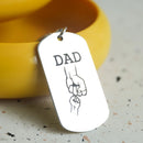 1Pc Creative Stainless steel Keychain For Dad, Gifts For Father's Day, Engraved Family Key Chain