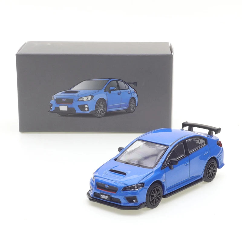 JKM1:64 Subaru WRX STI Blue 1/64 Alloy Die-casting Metal alloy Diecast car model boys toy gift Christmas