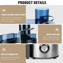 Juicer Machines, 400W Centrifugal Juicer Machines, 3-inch Wide Mouth Juicer Extractor Quick Juicing, 2 Speeds, 500ML Juice Cup