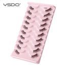 YSDO 5/10 Pairs False Eyelashes Natural Long Faux 3D Mink Lashes Handmade Fake Eyelash Extension Makeup Soft Half False Lashes