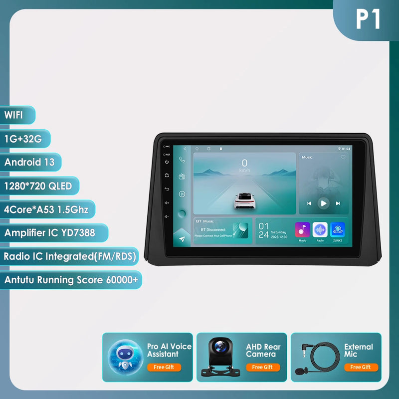 8G 128G 2Din Android 14 Car Radio Multimedia Player for Opel Mokka 2012 2013 2014 2015 2016 Autoradio GPS Navi Wifi Audio Stereo