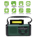 AM/FM/NOAA Weather Pocket Flashlight Radio SOS LED Emergency Radio Solar Hand Crank Powered Wind Up Phone Charger Bank