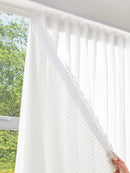 INS Korean French White  non-perforated Curtains Sunscreen self-adhesive for Bookshelf curtain room hook and loop fastener