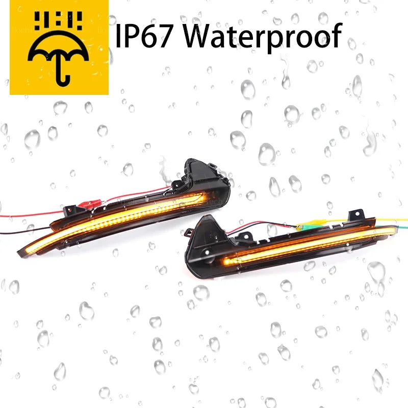 Dynamic LED Turn Signal Lights Rearview Mirror Indicator Blinker Repeater For Audi A6 C7 C7.5 RS6 S6 4G 2012-2018