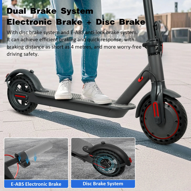 ES80/M365 X1 Electric Scooter 36V 10.5Ah 500W Motor 35KM Long Range 31KM/H 8.5Inch Solid Tires Foldable Smart APP EScooter