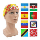 New Arrival Cotton Bandana Spain Portugal Korea Argentina Venezuela National Flag Punk Scarf Riding Headband Hip Hop Hairwear