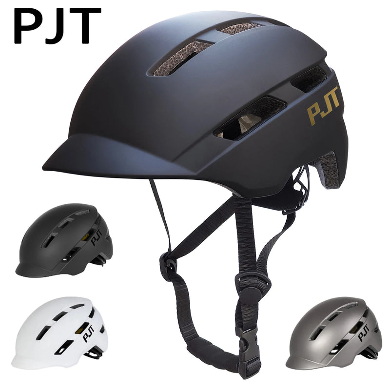 PJT New Cycling Helmet Safety Cap Ultralight Cycling Helmets Road Mtb Racing Bike Equipments Women Men In-Mold Bicycle Helmet