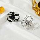 Gothic Crystal Ball Halloween Spider Finger Ring for Women Men Couple Unique Punk Jewelry Animal Party Daily Gift Accessories