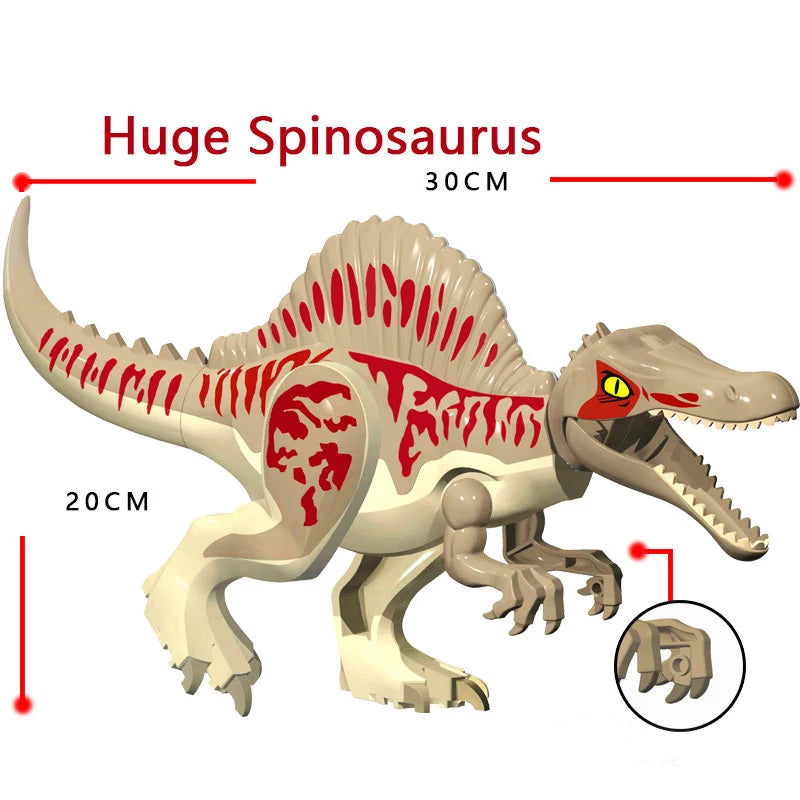 Jurassic Dinosaur Park Dinos World Building Blocks Animals Tyrannosaurus Rex Indominus I-Rex Blue Figures Triceratops Toys