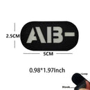 5*2.5CM IR Reflection Blood Type A B AB O POS NEG Embleem Hook and Loop Patches,Tactical Badges Clothes Stickers Glow in Dark