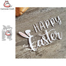 Catlove Happy Easter Word Metal Cutting Dies Scrapbooking Mold Stencil Die Cuts Card Making DIY Craft Embossing New Dies For