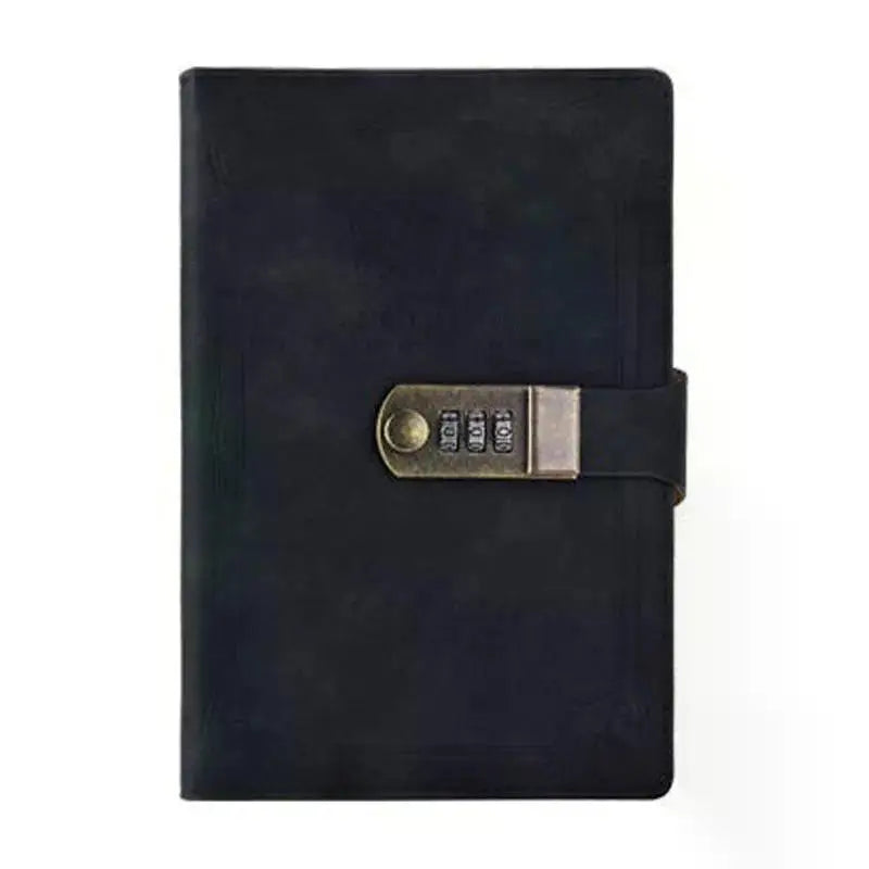 A5 200 Pages Retro Password Book with Lock Diary Thickened Creative Hand Ledger Student Notepad Stationery Notebook Binder