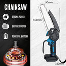 Cordless Chainsaw for Makita 18V Battery 6 inch Mini Portable Chainsaw 3000RPM for Tree/Branch/Wood Cutting