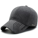 Wholesale Golf Hat Outdoor Thicken Warm Men Dad Hat Knitted Design Snapback Hat Sunscreen Visor Brim Shade Snapback Hat Earmuffs
