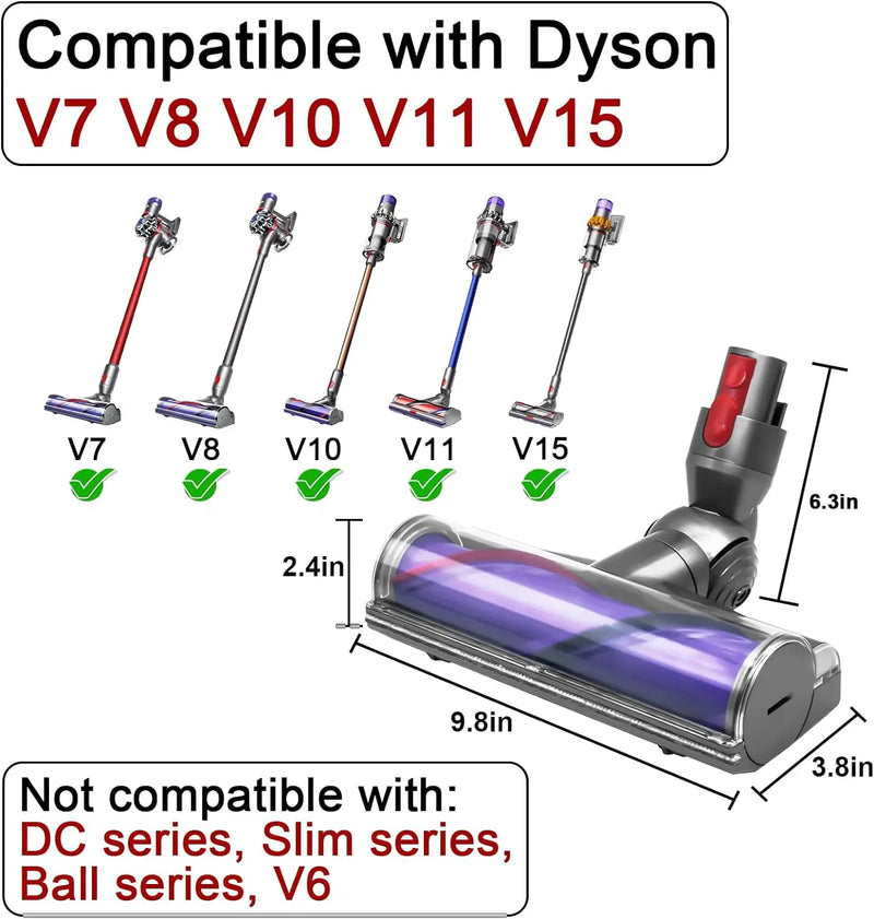 Motorhead Cleaner For Dyson V7 V8 V10 V11 V15 Vacuums Animal Absolute Models Cleaner Head Dyson Replacement Part Electric Head