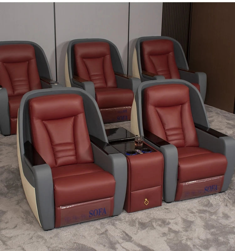 Modern Smart Home Theater Sofa High-End Space Electric Leather Sofa Recliner
