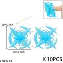 10PCS Special Effects Pieces Arm Fist Wind Lightning Leg Flames Assemble Scene Bricks Weapons Accessories Kids Toys