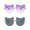 Kids Sun Sunglasses Bear Shape Children Glasses Trendy Girls Cartoon Eyeglasses Shades Driver Anti-Glare Boys Cartoon Sunglasses