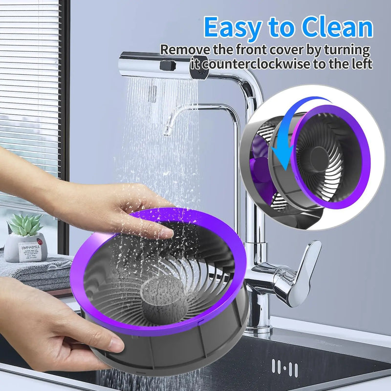 Air Circulator Desk Fan, Rechargeable Fan 3 Speed 90° Adjustable, Strong Airflow Fan, 8 Inch, Quiet Fan for Bedroom/Office/Camp