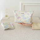 Purple butterfly women's makeup bag, large capacity cosmetics and skin care products storage bag, portable travel toiletry bag