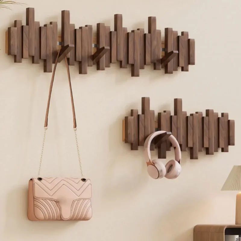 Wood Wall Coat Rack Holder Hook Storage Shelf Multifunctional Over The Door Hat Scarf Display Hanger Space Saving Furniture