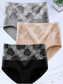 3Pcs Cotton Panties for Women Underwear Plus Size High Rise Briefs Female Sexy Lingeries Pantys Seamless Underpant Girls L-5XL