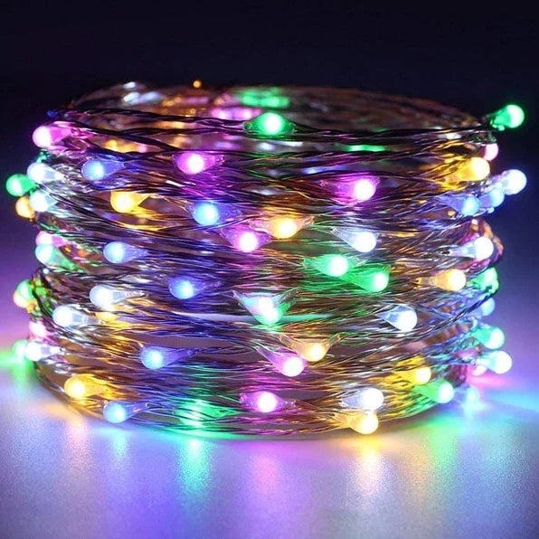 5M 10M Waterproof USB Battery LED Lights String Copper Wire Fairy Garland Light Lamp Christmas Wedding Party Holiday Lighting