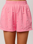 Women s Stylish Denim Shorts with Frayed Hem and High Waist Design Casual Loose Fit Summer Shorts with Elastic Waistband