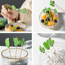 100Pcs 12Cm Disposable Party Tableware Fruit Dessert Sticks Bamboo Skewers Buffet Cupcake Decoration Wedding Supplies