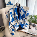 Spring and Summer Fashion Luxury Printing 90*90CM Women Scarf Satin Square Shawl Elegant Headscarf Beach Sun Protection Bandana