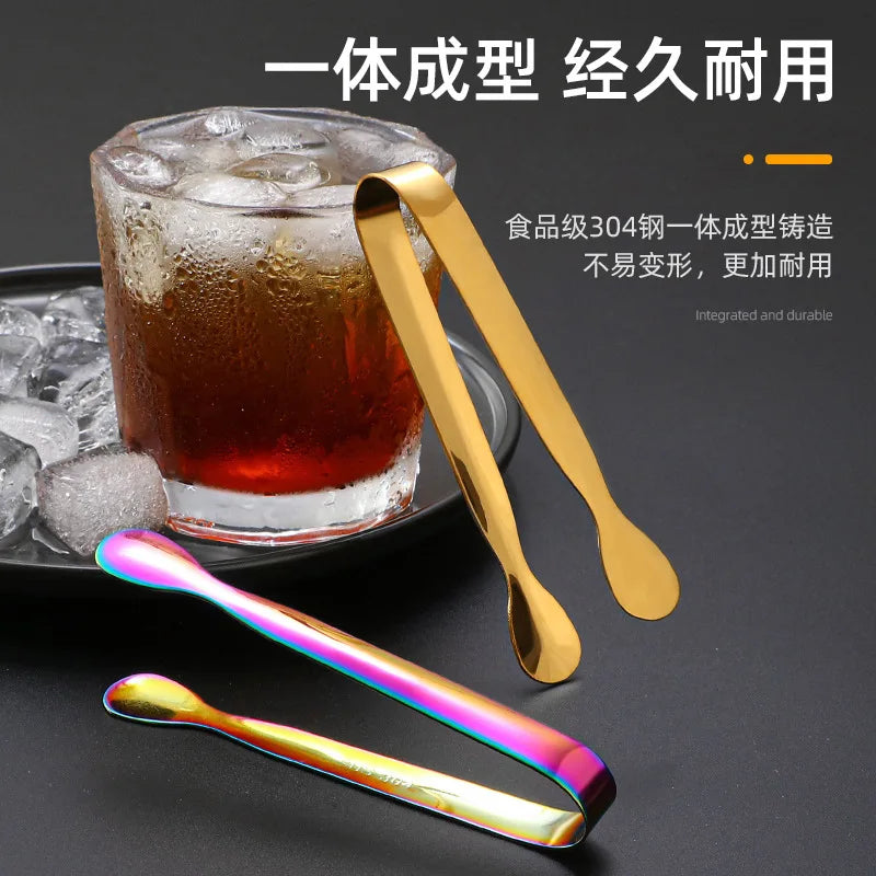 YXY 304 Stainless Steel Ice Clip Non-slip Thicken Metal Tartar Food Incense Clip for Bakhoor Sandalwood Incense Clamp 1 Piece