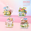 NEW Restaurant Dessert Coffee Pet Fruit Store Street View Food House Building Blocks Kit Girls Bricks Model Kids Toy Children