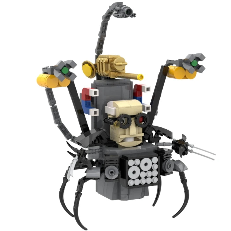 2024 Strengthen Skibidi New A Series of Toilet Man Drill Male Titan Man Female TV Personality Building Blocks Set Toys For Gift