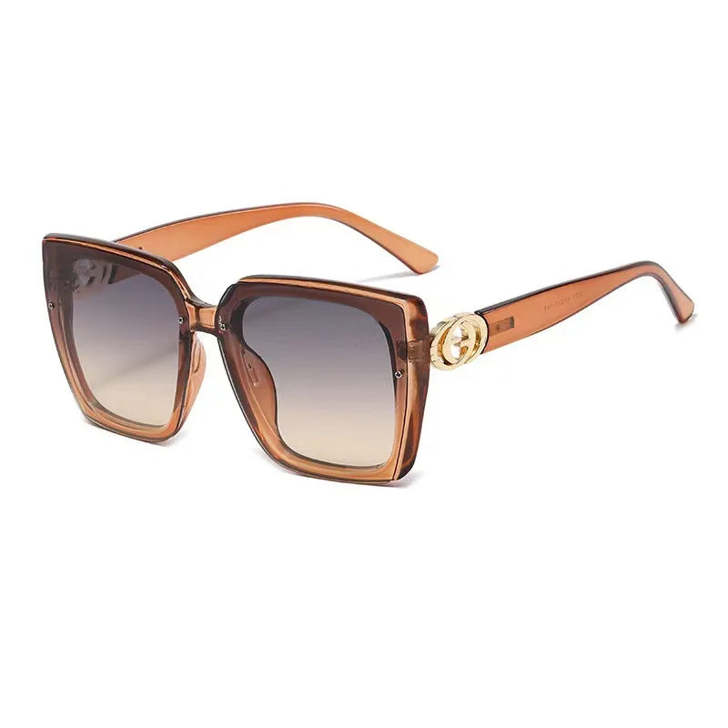 Luxury Brand Designer Vintage Oversized Square Sunglasses Women For Men Classic Big Frame Trendy Sun Glasses For Female UV400